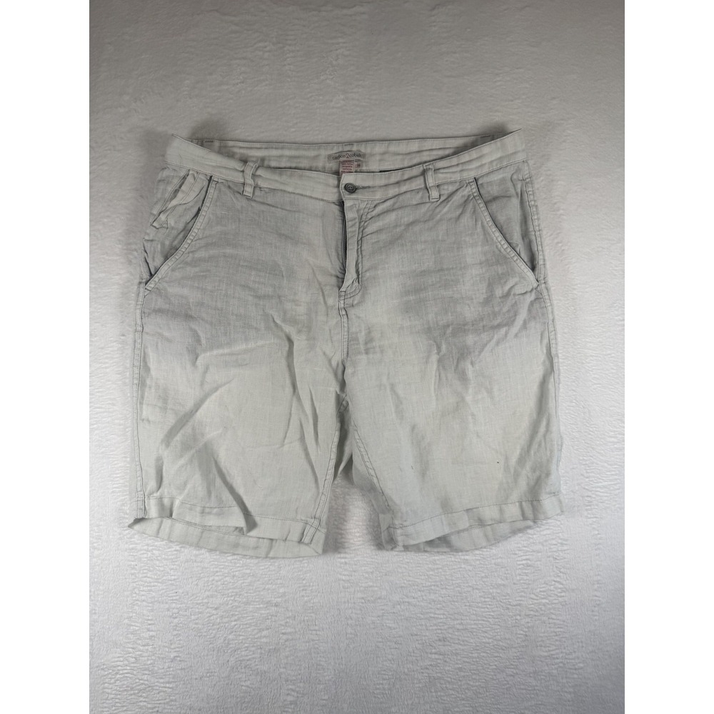 Carbon2cobalt Shorts Mens 35 White Linen Cotton Chino Lightweight Casual Summer‎
